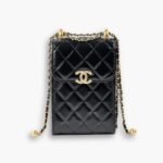 Chanel Trendy CC Phone Holder  Crossbody Bags Black 17 cm