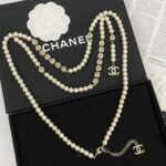 Chanel Pearl Necklace with Gold Medalion Charms - Image 5
