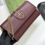 Gucci 73 Horsebit Detailed Satin Clutch Red 19Cm - Image 6