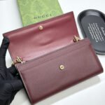 Gucci 73 Horsebit Detailed Satin Clutch Red 19Cm - Image 4