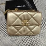 Chanel 19 Flap Bag In Gold 25cm - Image 2