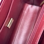 Chanel Kelly Mini Velvet Burgundy 19cm - Image 5