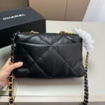 Chanel 19 Handbag Shiny Gold And Silver Tone Metal Black 26cm AS1160 B04852 94305 - Image 7