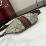 Super Vip 1:1 – Gucci Ophidia Small Belt Bag Beige And Dark Brown 30Cm ‎‎‎839106 FAEOF 9745 - Image 6