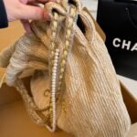Chanel 22 Straw Gold Tone Metal Bag 35cm - Image 5