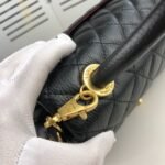 Chanel Large Flap Bag With Top Handle Gold Metal Black 29cm A92991 B05061 94305 - Image 5