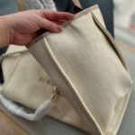 Chanel Deauville Medium Tote Beige And Brown Canvas 38cm - Image 4