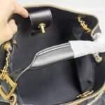 Chanel Shopping Bag Gold Tone Metal Beige And Black 36Cm AS5657 B20827 U1536 - Image 5