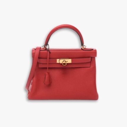 Hermes Kelly 25 Togo Handbag Rouge Casaque 25cm