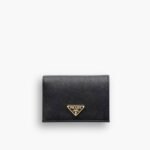 Prada Small Saffiano Leather Wallet Black 10cm 1MV021 QHH F0002