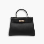 Hermes Kelly Togo Handbag Black 25cm