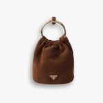 Prada Mini Suede Bag Cocoa Brown 19cm 1BC227 008 F0324 V OOO