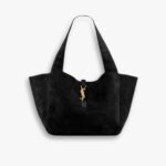 Saint Laurent Le 5 à 7 Bea in Suede Black 50Cm