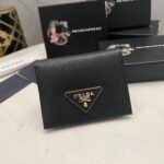 Prada Small Saffiano Leather Wallet Black 10cm 1MV021 QHH F0002 - Image 5