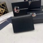 Prada Small Saffiano Leather Wallet Black 10cm 1MV021 QHH F0002 - Image 3