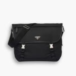 Prada Re Nylon And Saffiano Leather Shoulder Bag Black 34Cm 2VD052 2DMG F0002 V KOH