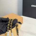 Chanel Small Shopping Bag Braided Raffia Effect Canvas And Gold Tone Metal In Beige 20Cm - Image 8