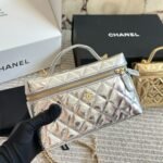 Chanel Vanity Case With Chain Metallic Silver 20Cm - Image 3