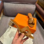 Hermes Oasis Sandals Brown Leather H222203Z 20370 - Image 3